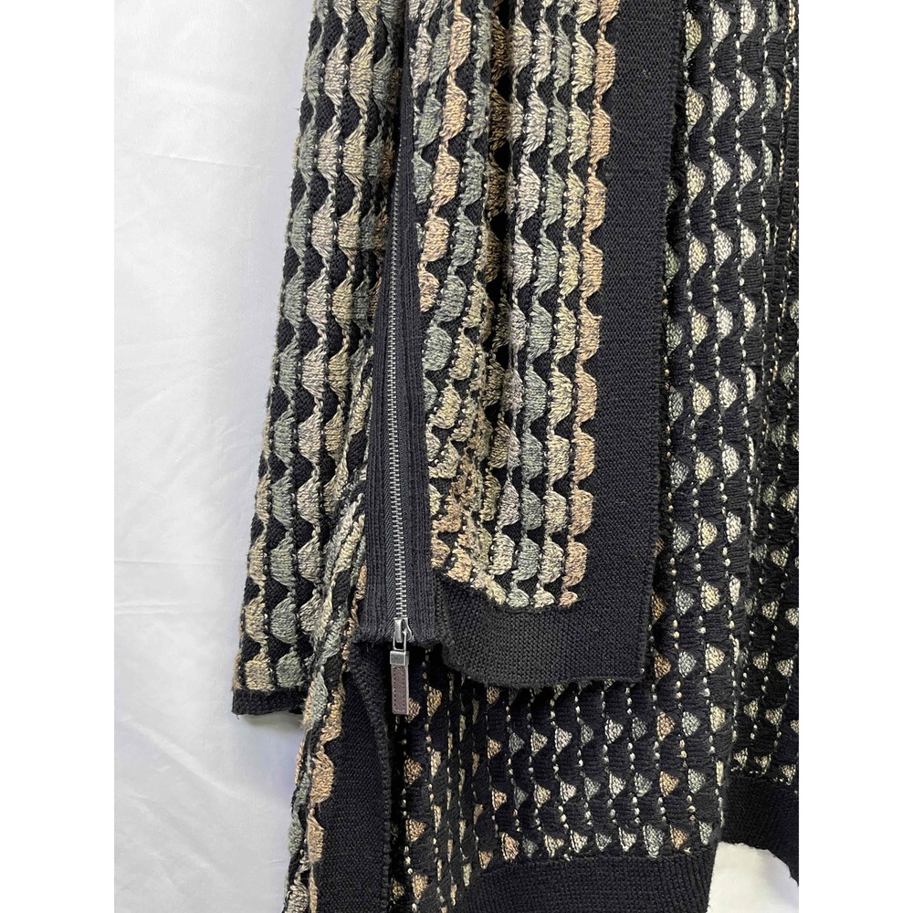 Nic+Zoe Multicolor‎ Womens Asymmetric Side Zippers Open Front Cardigan Small - Picture 4 of 12